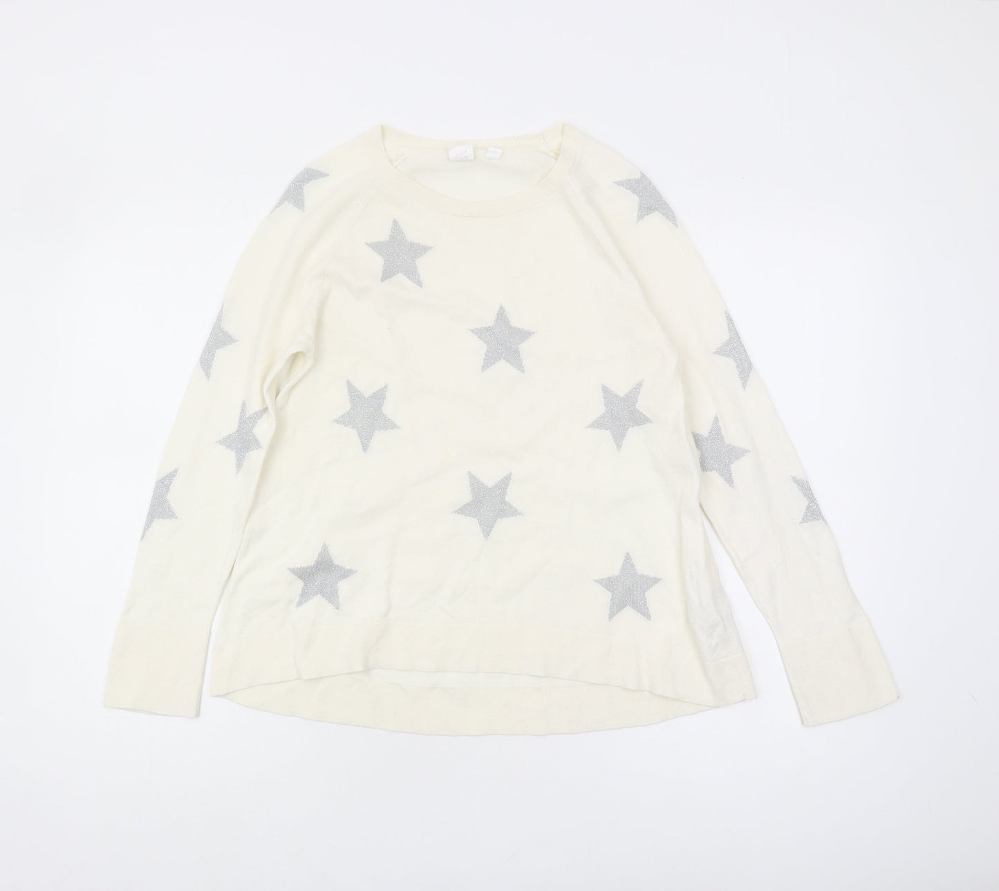 GAP Kids Ivory Star Pullover Jumper, Girls Size 14, Cotton