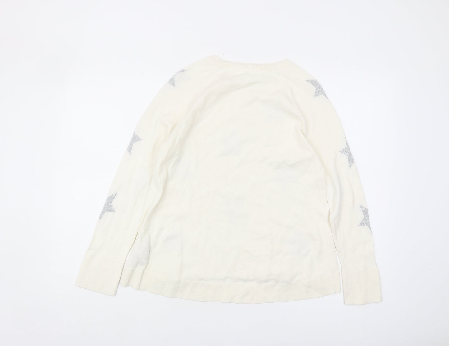 GAP Kids Ivory Star Pullover Jumper, Girls Size 14, Cotton
