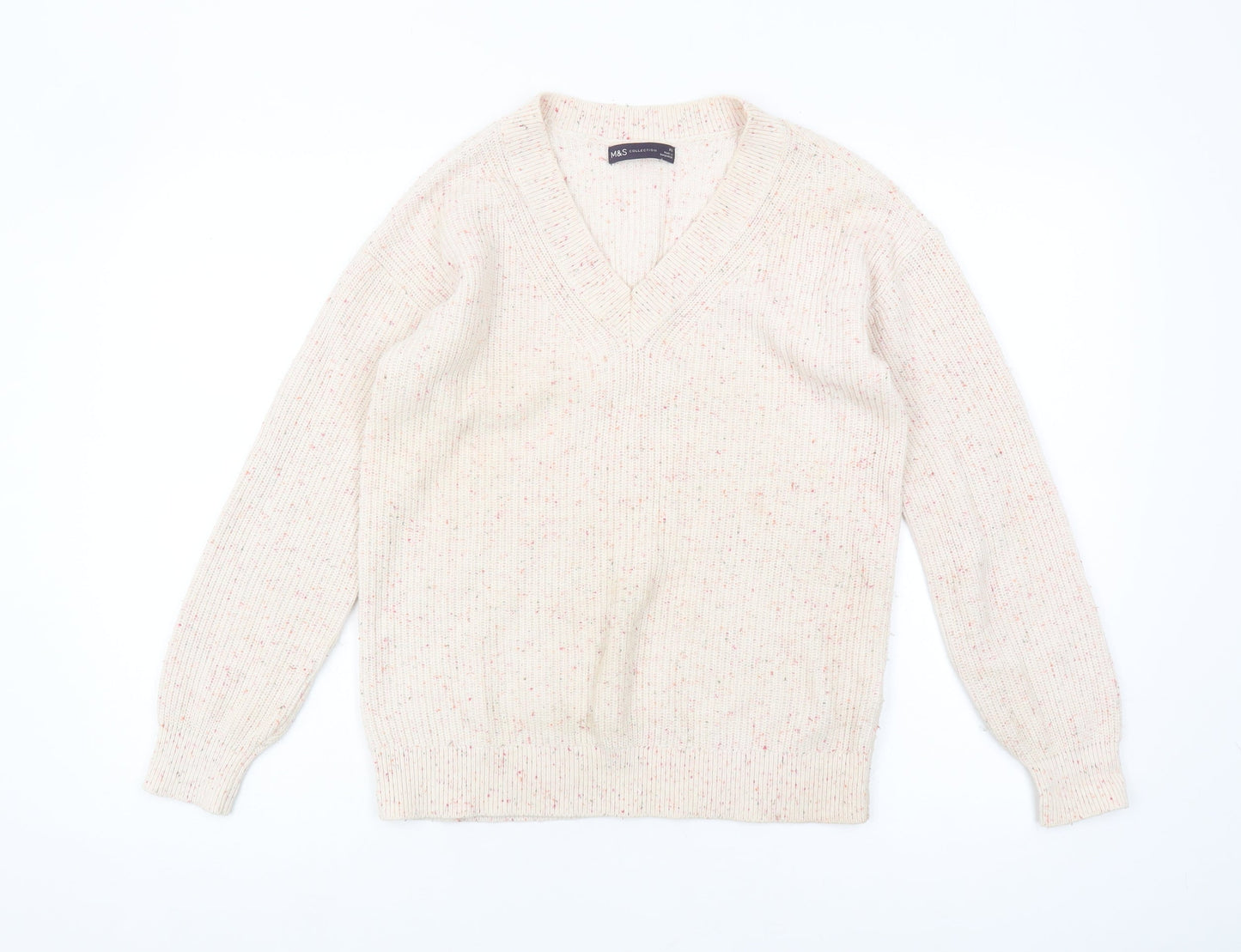 Womens UK Size XS Marks and Spencer Ivory Pullover Jumper