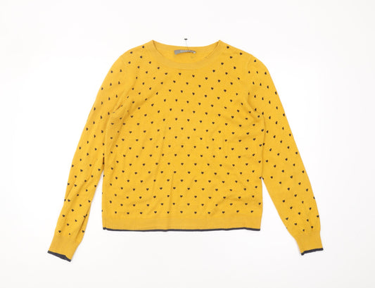 Womens UK Size S Oasis Yellow Pullover Jumper