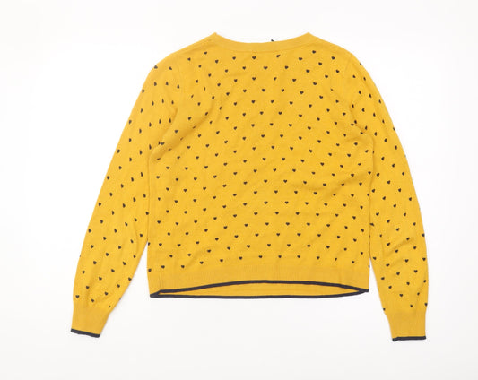 Womens UK Size S Oasis Yellow Pullover Jumper