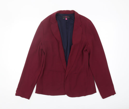 New Look Women's Red Blazer, Size 10, Lined