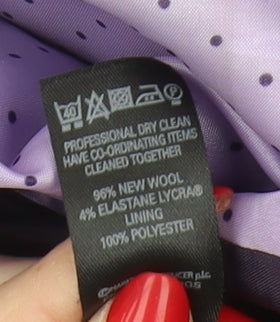 Marks and Spencer Black Wool Blazer - Women Size 12