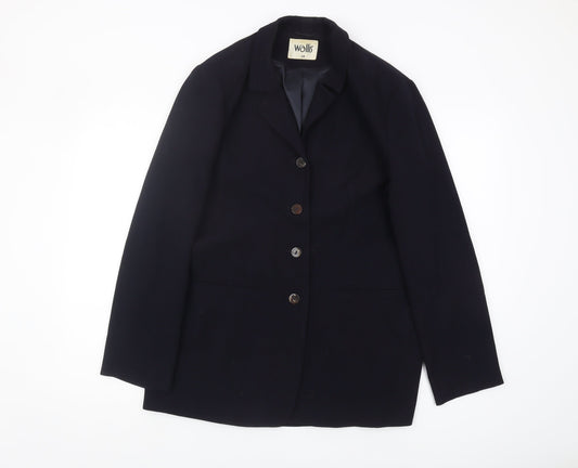 Wallis Women's Black Suit Jacket Size 14 Regular Fit