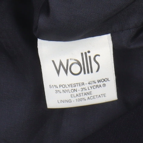 Wallis Women's Black Suit Jacket Size 14 Regular Fit