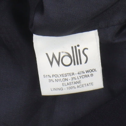 Wallis Women's Black Suit Jacket Size 14 Regular Fit