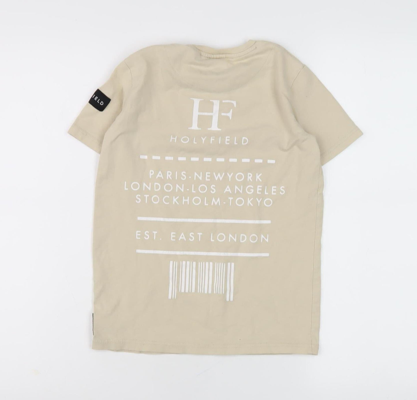 Holyfield Unisex Kids Beige Cotton T-Shirt XS Casual