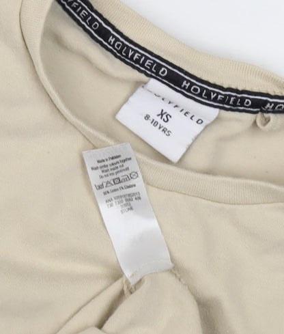 Holyfield Unisex Kids Beige Cotton T-Shirt XS Casual