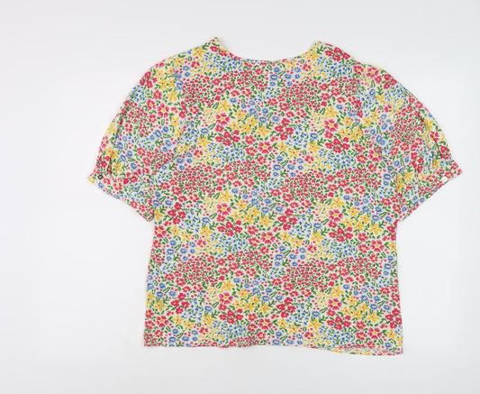 M&Co Women's Multicoloured Floral Top, Size 14