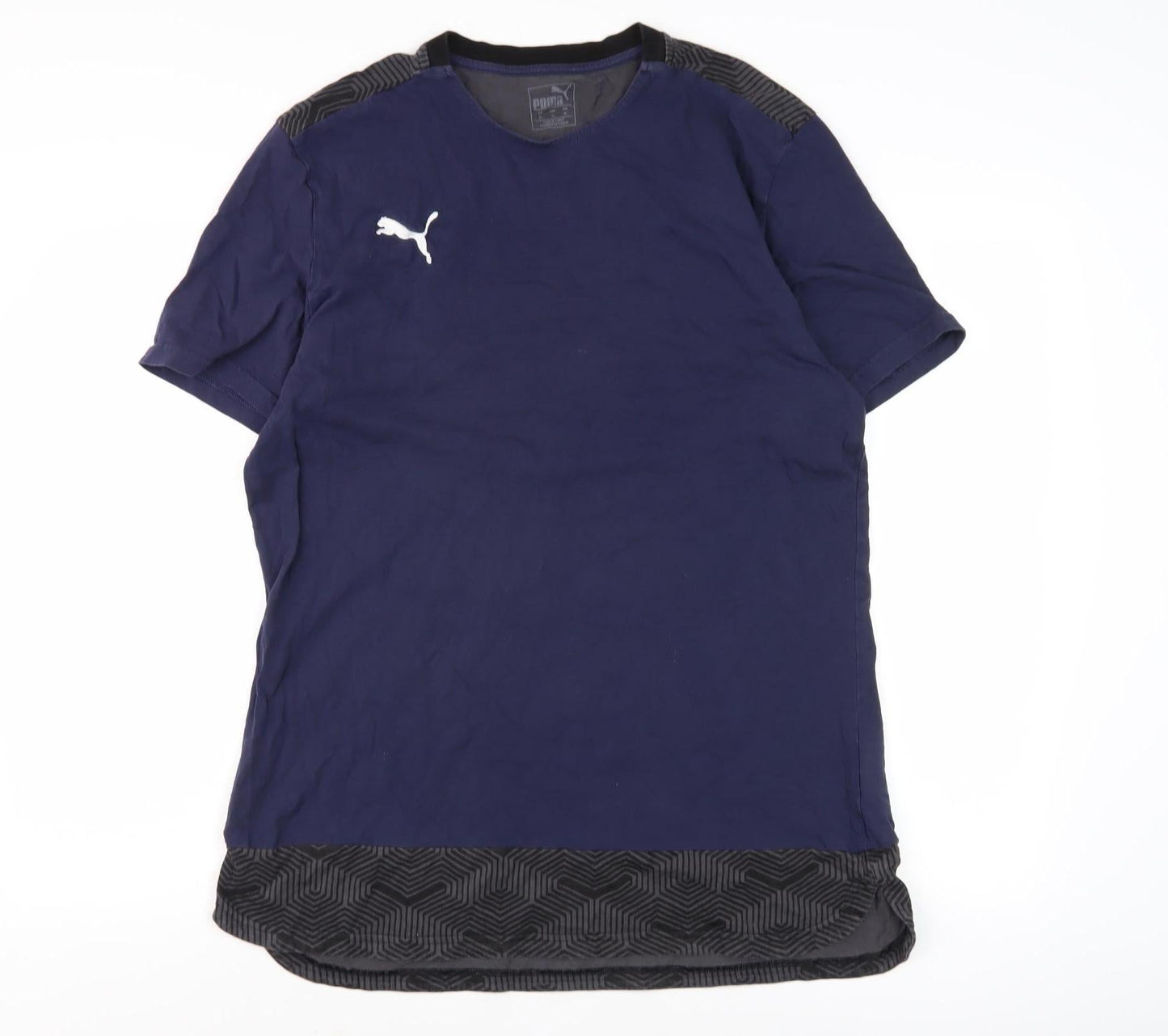Puma Men's Blue XL Cotton Blend Crew Neck T-Shirt