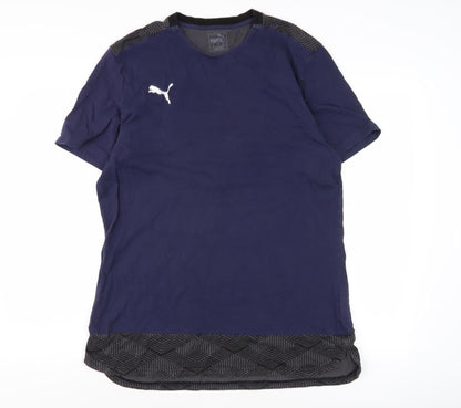 Puma Men's Blue XL Cotton Blend Crew Neck T-Shirt