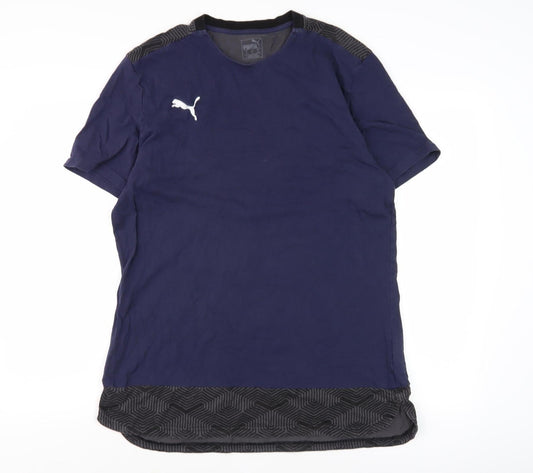 Puma Men's Blue XL Cotton Blend Crew Neck T-Shirt