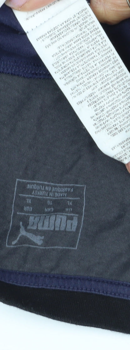 Puma Men's Blue XL Cotton Blend Crew Neck T-Shirt