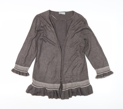 Womens UK Size 14 Per Una Brown Cardigan Jumper