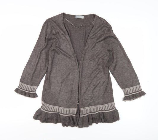 Womens UK Size 14 Per Una Brown Cardigan Jumper