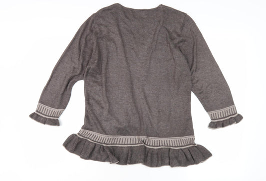 Womens UK Size 14 Per Una Brown Cardigan Jumper