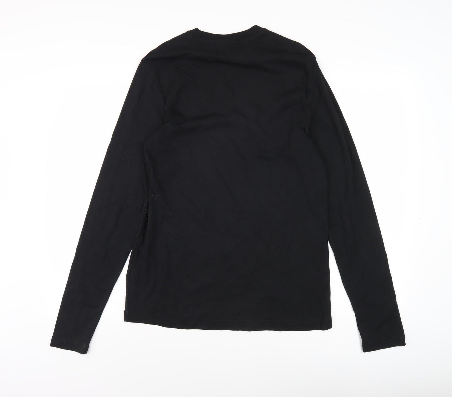 Reebok Men's Black XS Graphic Print Long Sleeve Top