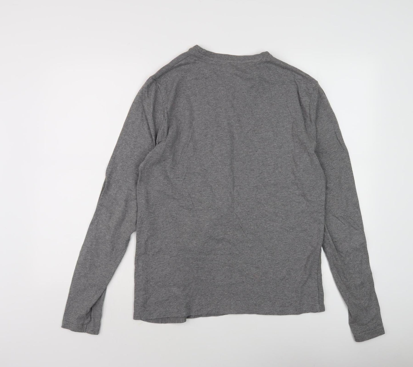 River Island Men's Grey Long Sleeve T-Shirt S