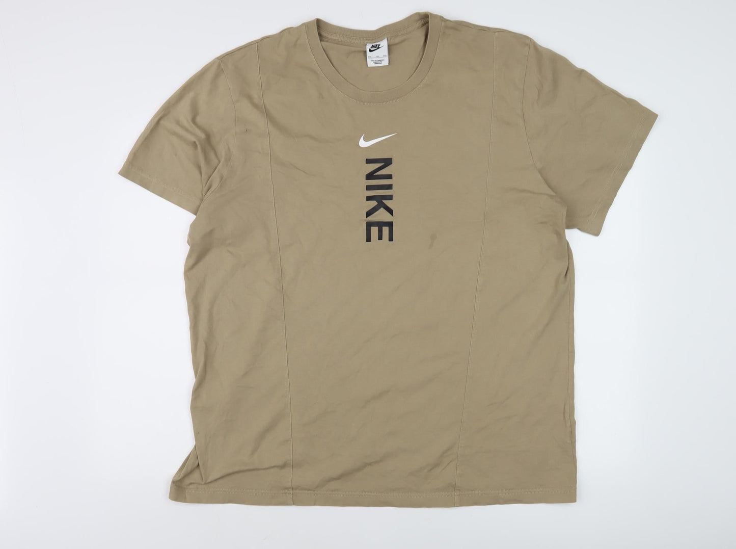 Nike Men’s Beige 2XL T-Shirt with Logo