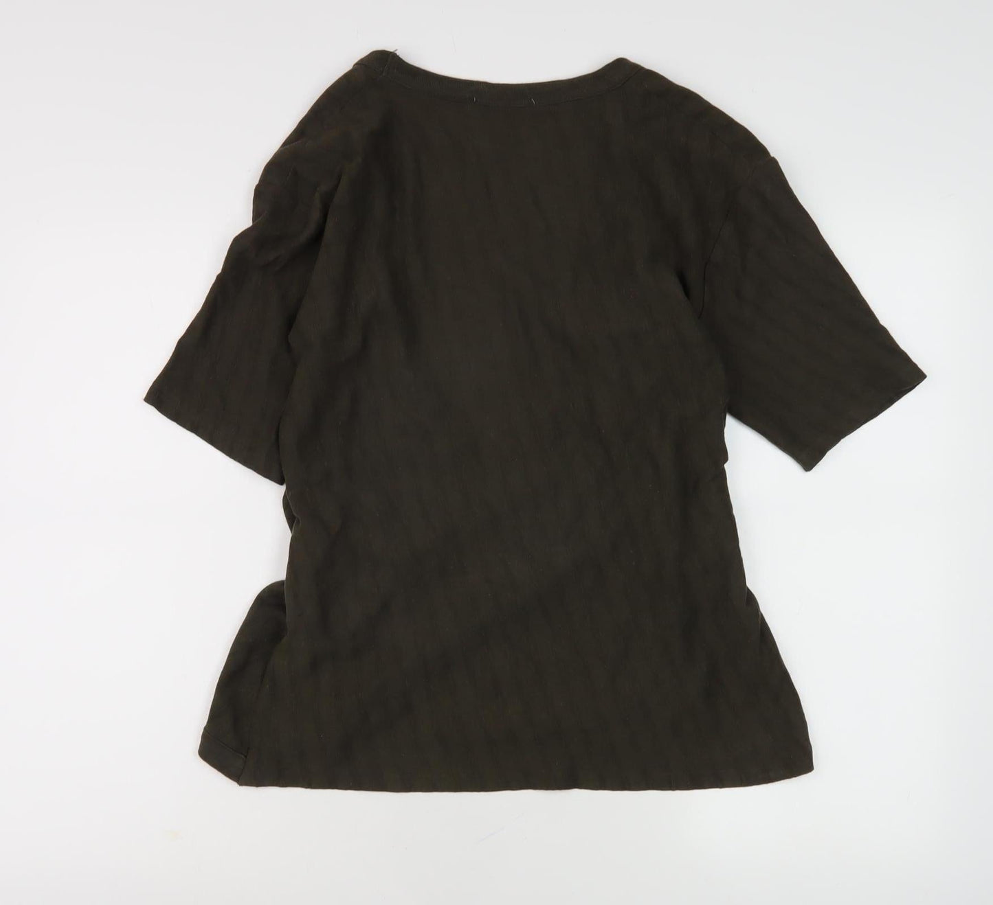 Womens UK Size M Zara Green Wrap Blouse