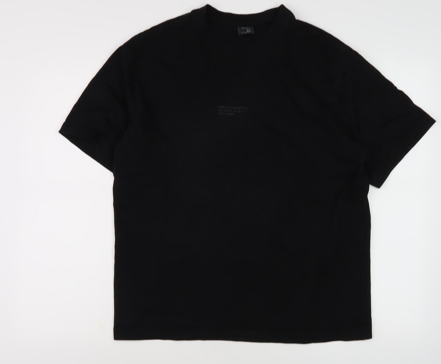 Mens UK Size S Bershka Black  T-Shirt
