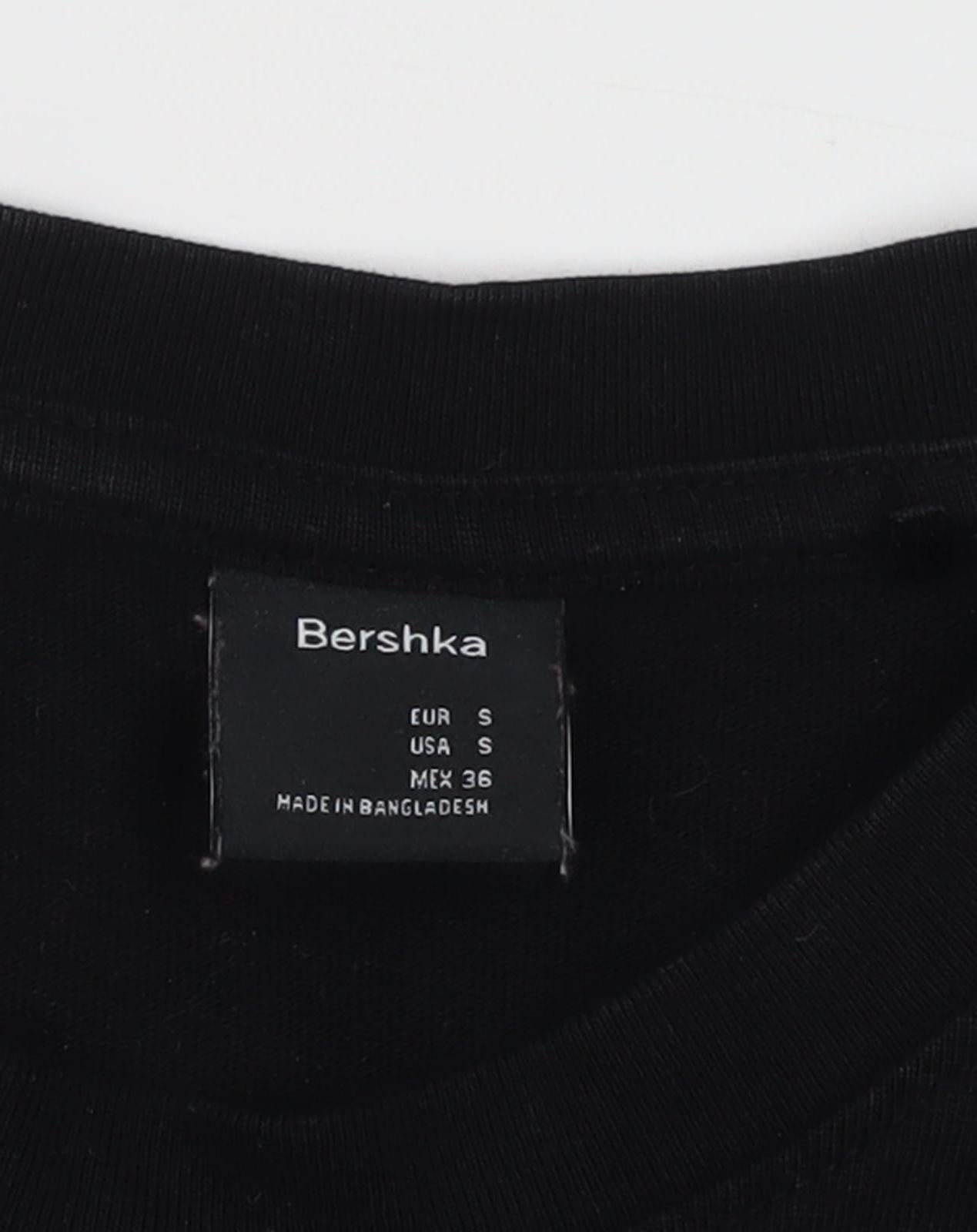 Mens UK Size S Bershka Black  T-Shirt