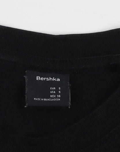Mens UK Size S Bershka Black  T-Shirt