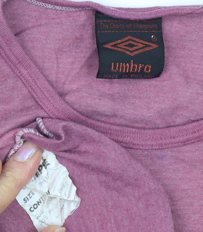 Unisex Adults UK Size Small Umbro Purple  T-Shirt