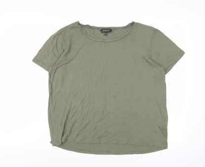 Womens UK Size 16 Warehouse Green Basic T-Shirt