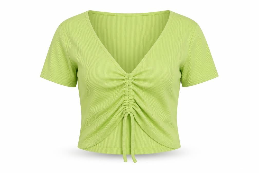 Womens UK Size L Zara Green Tunic Cropped