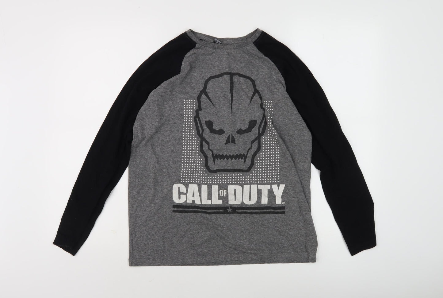 Boys Grey Black Call of Duty Graphic T-Shirt, Size 12
