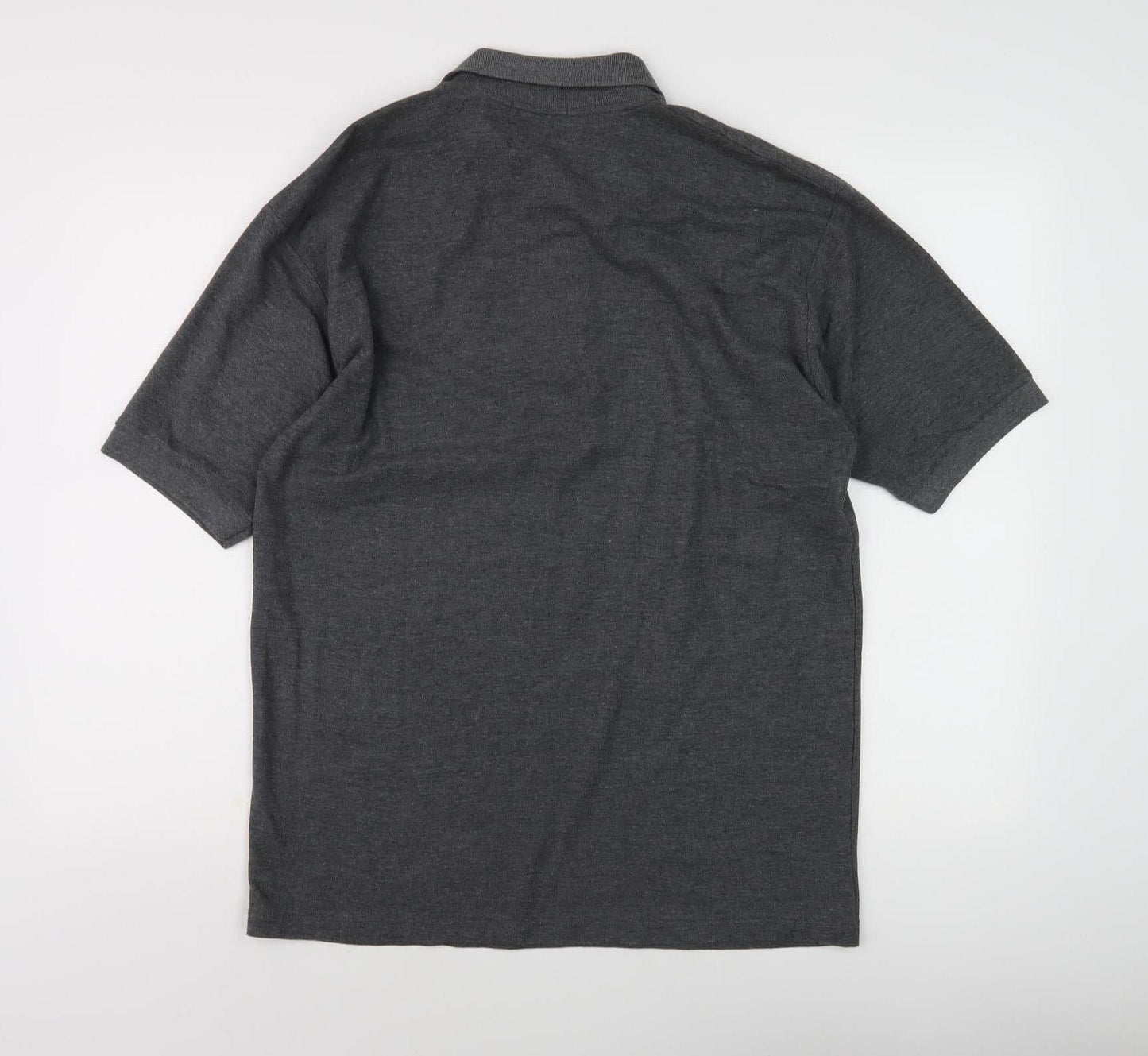 Zantos Men's Grey Polo Shirt L Solid Casual