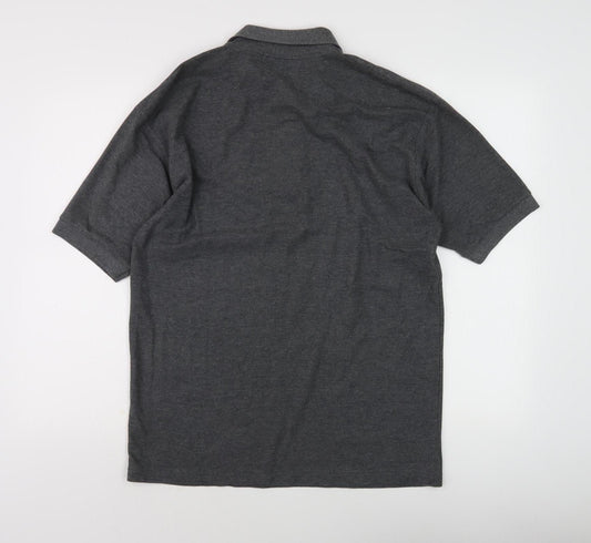 Zantos Men's Grey Polo Shirt L Solid Casual
