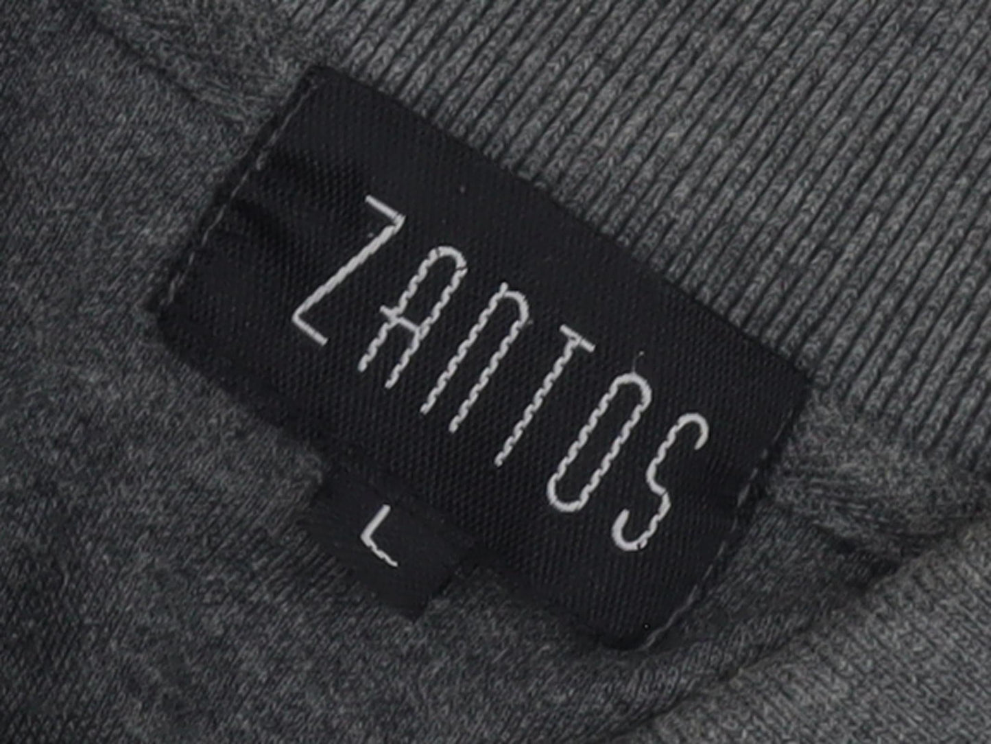 Zantos Men's Grey Polo Shirt L Solid Casual