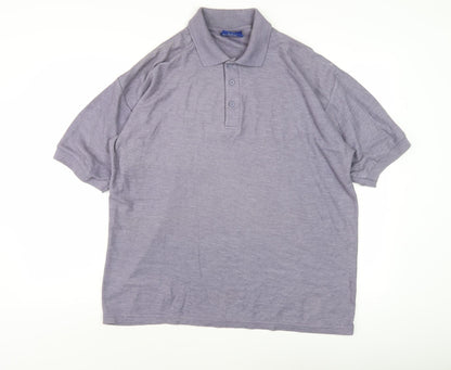 Zantos Men's Grey Short Sleeve Polo - Size L