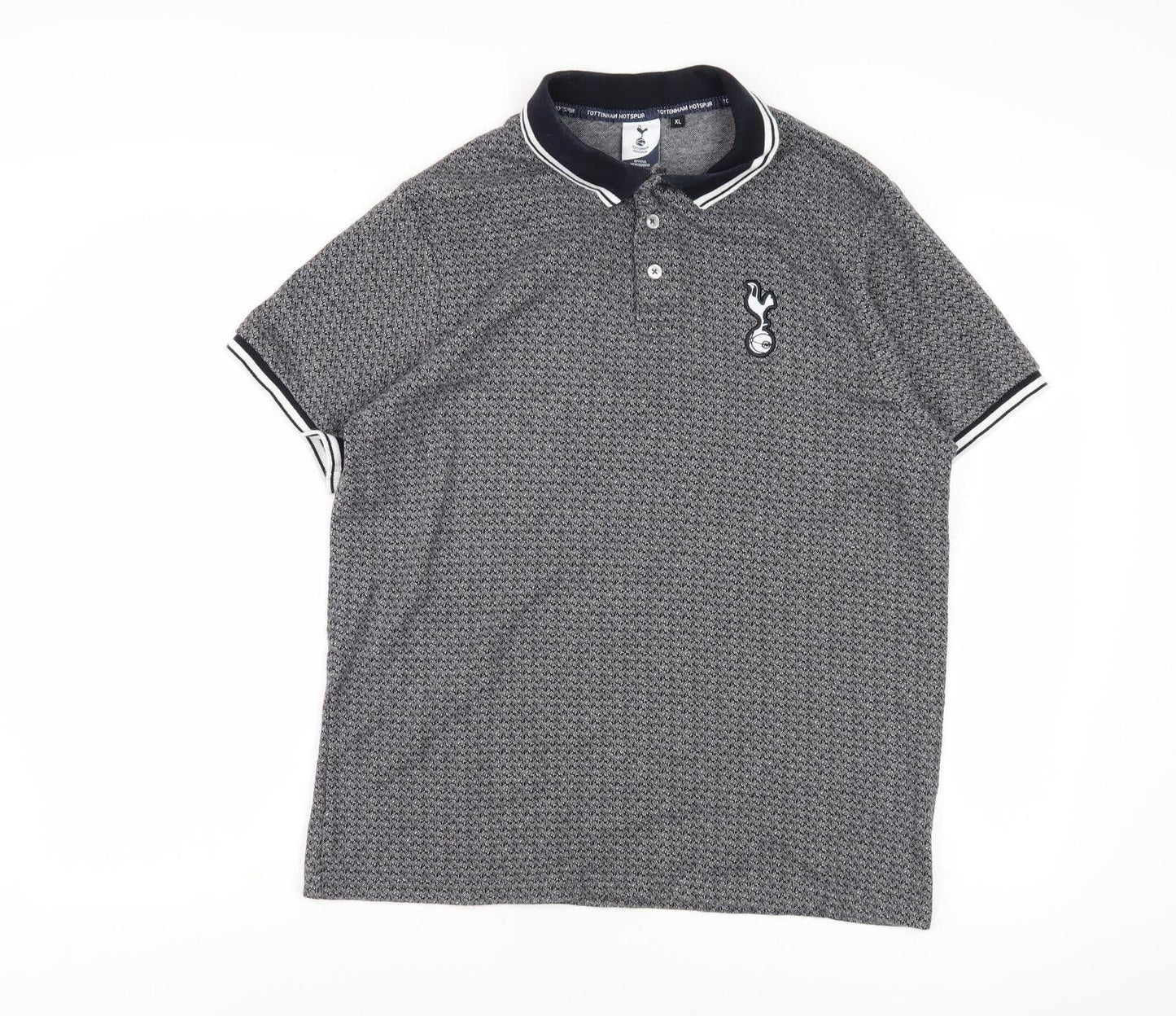 Tottenham Hotspur Men's Grey Geometric XL Polo