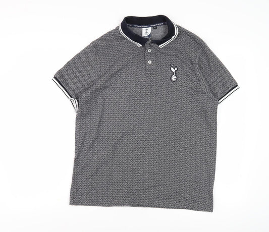 Tottenham Hotspur Men's Grey Geometric XL Polo
