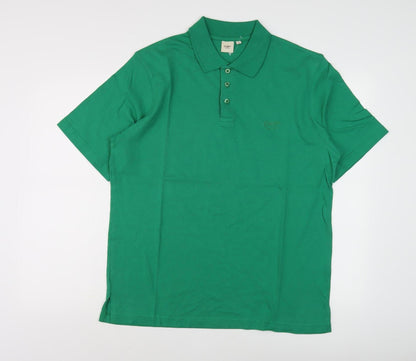 Cotton Traders Men's Green Polo Shirt M