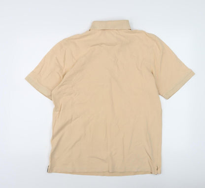 Farah Men's Beige Polo Shirt L Regular Fit