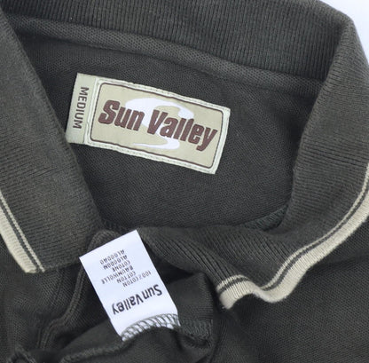 Sun Valley Men's Green Polo, Medium, Short Sleeve