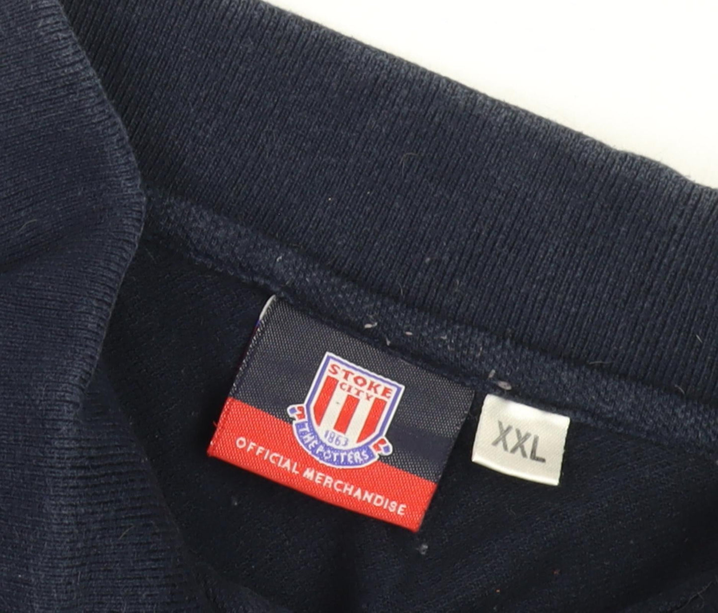 Stoke City Men's Navy Polo Shirt 2XL Short Sleeve