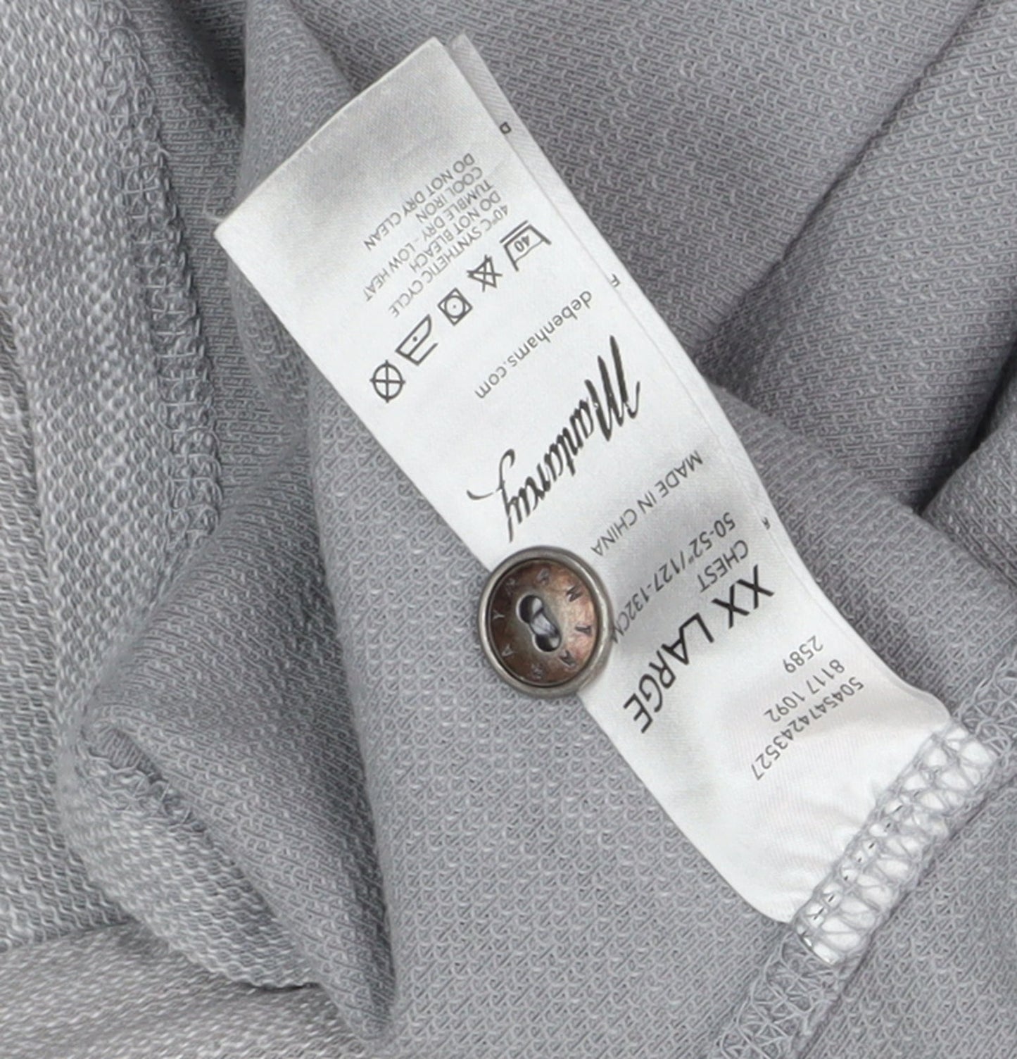 Montana Grey Men's 2XL Polo Shirt, Short Sleeve, Casual