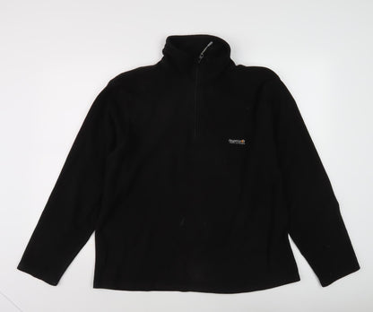 Regatta Black Unisex 1/4 Zip Sweatshirt L