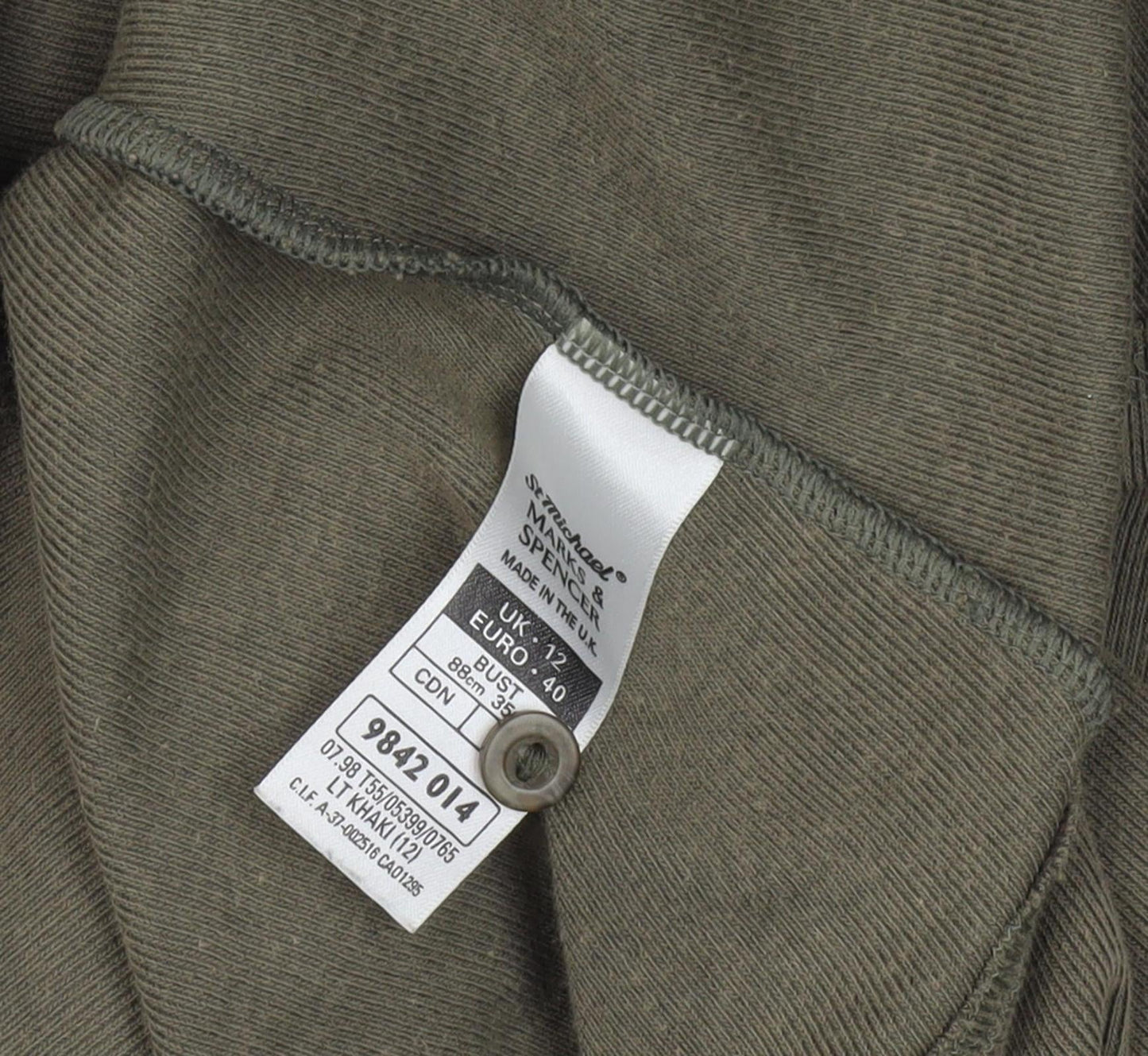 Womens UK Size 12 Marks and Spencer Green  Button-Up