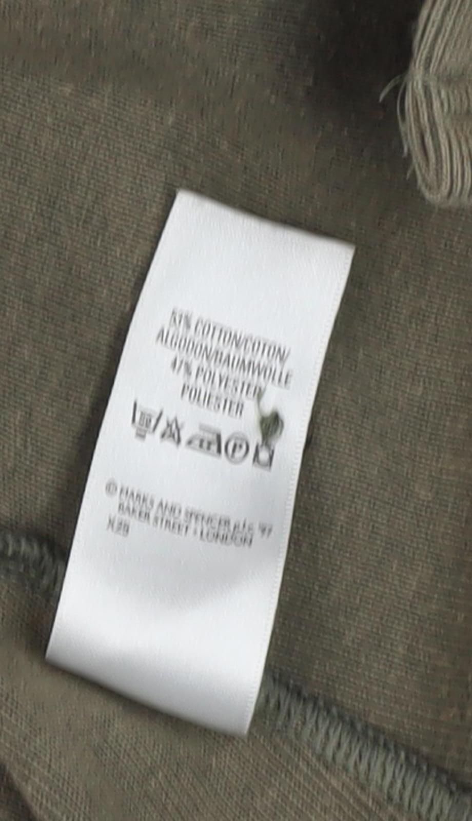 Womens UK Size 12 Marks and Spencer Green  Button-Up