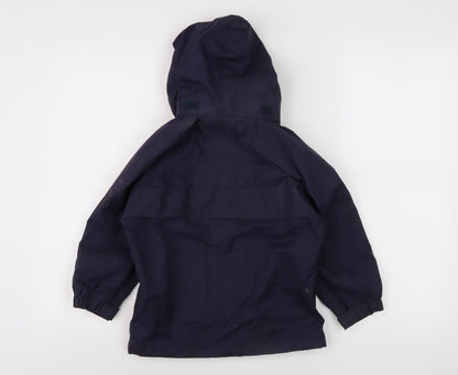 Target Dry Boys Blue Waterproof Hooded Rain Coat 3-4 Years