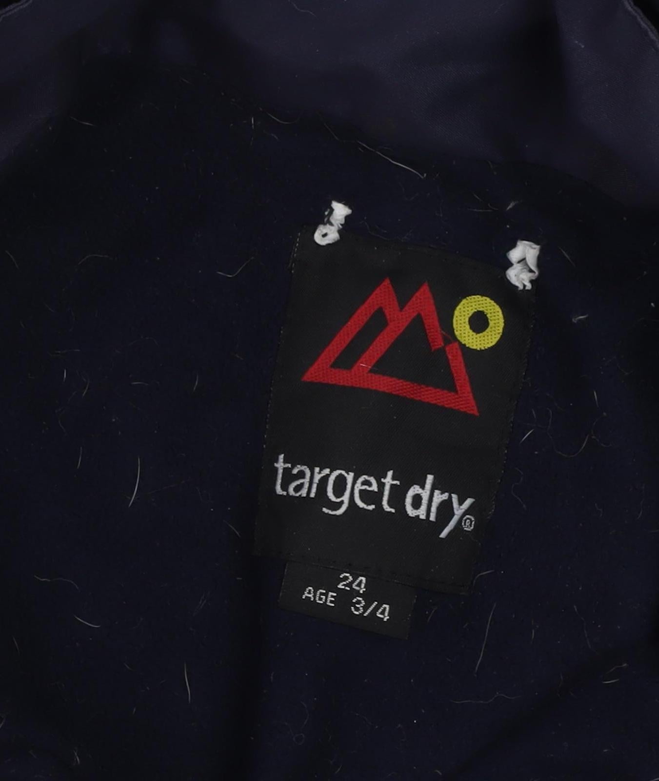 Target Dry Boys Blue Waterproof Hooded Rain Coat 3-4 Years