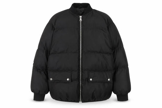 Womens UK Size 14 Missguided Black Puffer Jacket