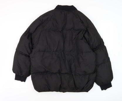 Womens UK Size 14 Missguided Black Puffer Jacket