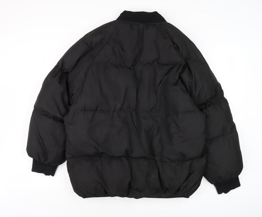 Missguided Women's Black Puffer Jacket Size 14